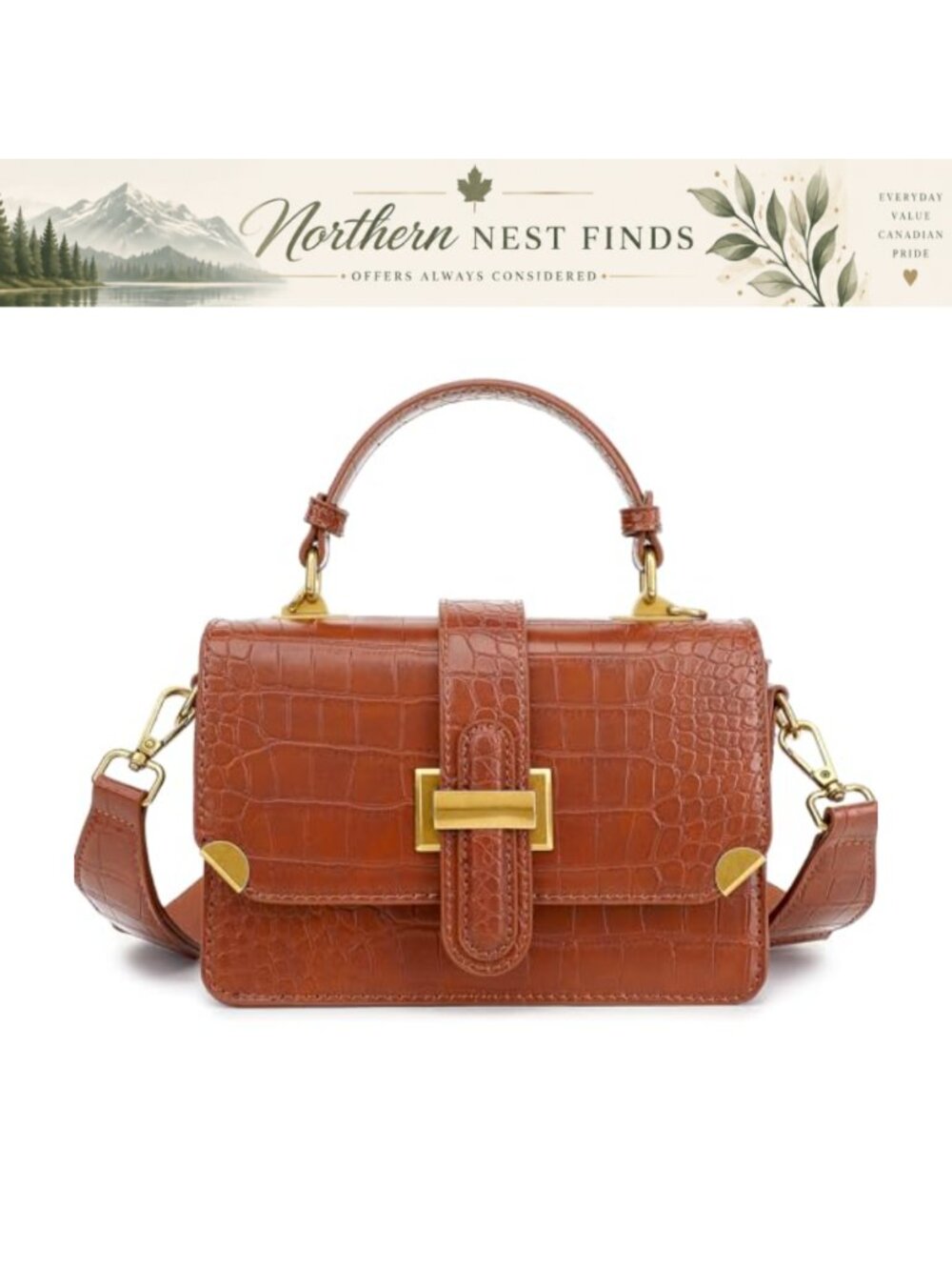 Small Crossbody Bag Vegan Leather Shoulder Purse Adjustable Strap Women